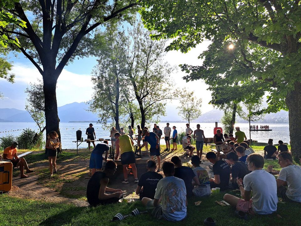 Idyllisches Abschlussgrillen