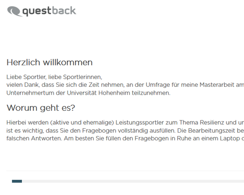 Umfrage zu Leistungssport und zu Seniorensport