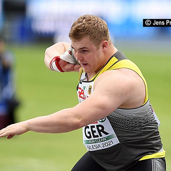 Simon Bayer (TSV Wasserburg, VfL Sindelfingen, LAC Essingen) 2021 bei der Team-EM.