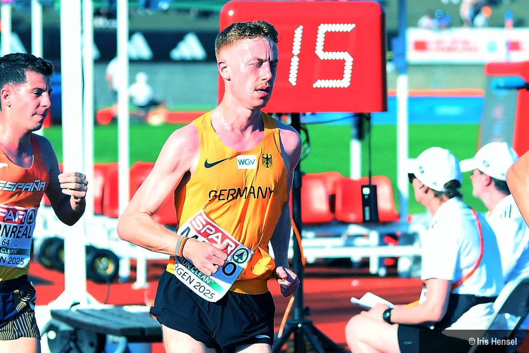Luca Madeo (LG Filder) bei der U23 EM in Bergen auf der 10.000 Meter Distanz.