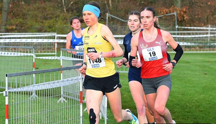 Elena Burkard und Katja Bäuerle beim 3,8 km Rennen. 