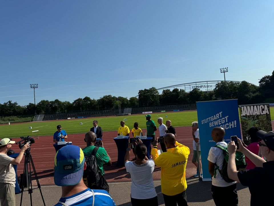 Jamaikanische Leichtathleten trainieren vor Olympischen Spielen in Stuttgart