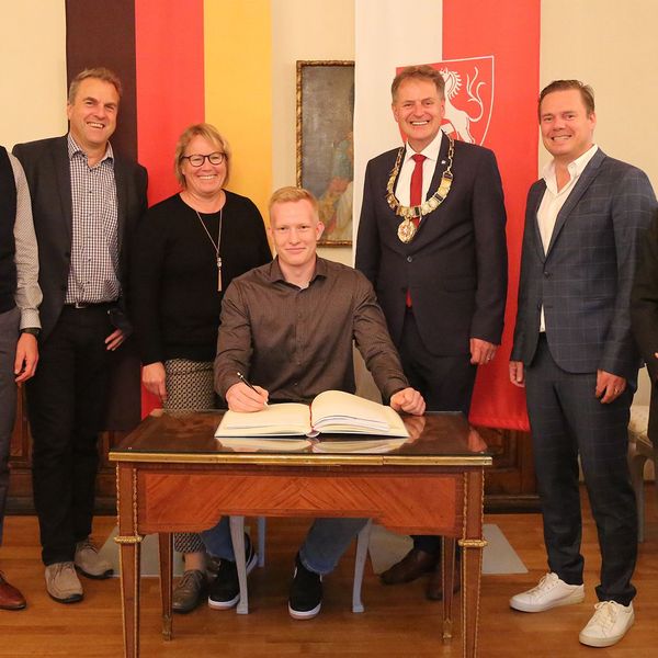 Stadt Schwäbisch Gmünd ehrt Eric Maihöfer von der LG Staufen